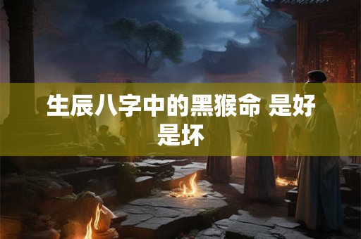 生辰八字中的黑猴命 是好是坏
