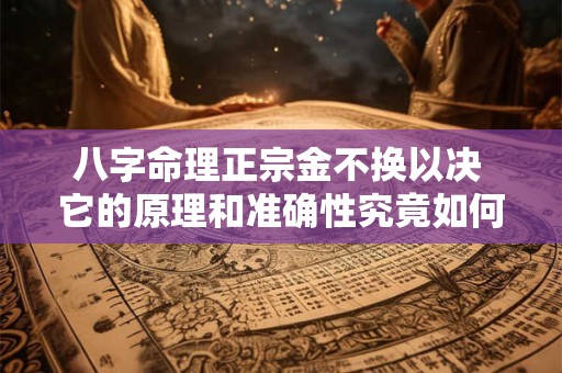 八字命理正宗金不换以决 它的原理和准确性究竟如何