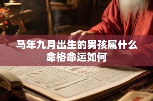 马年九月出生的男孩属什么命格命运如何