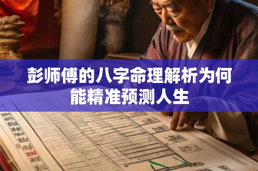 彭师傅的八字命理解析为何能精准预测人生