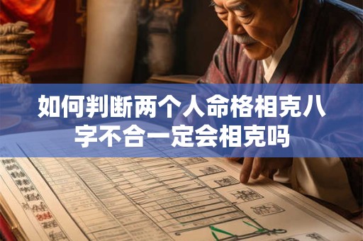 如何判断两个人命格相克八字不合一定会相克吗