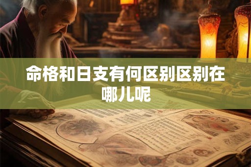 命格和日支有何区别区别在哪儿呢