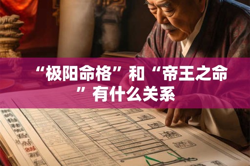 “极阳命格”和“帝王之命”有什么关系