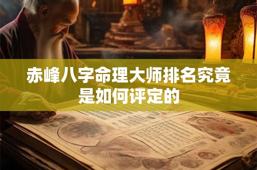 赤峰八字命理大师排名究竟是如何评定的