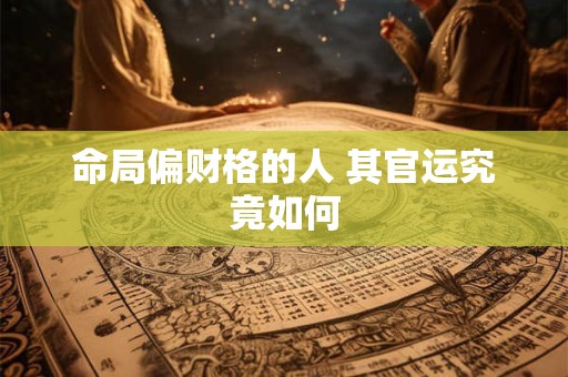 命局偏财格的人 其官运究竟如何