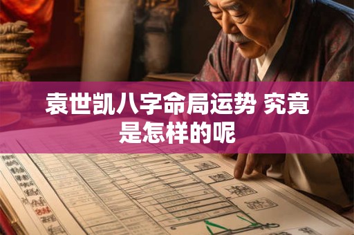 袁世凯八字命局运势 究竟是怎样的呢