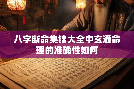 八字断命集锦大全中玄通命理的准确性如何