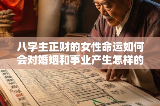 八字主正财的女性命运如何会对婚姻和事业产生怎样的影响