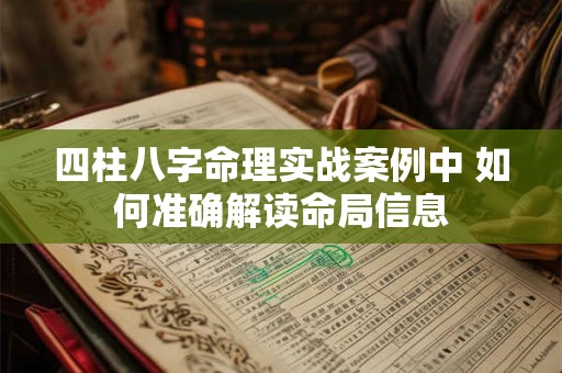 四柱八字命理实战案例中 如何准确解读命局信息
