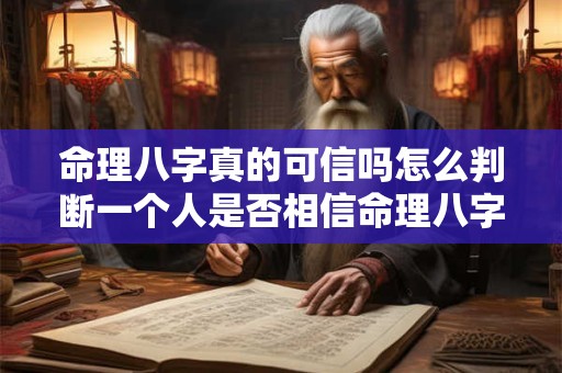 命理八字真的可信吗怎么判断一个人是否相信命理八字呢