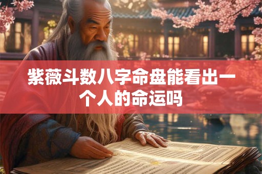 紫薇斗数八字命盘能看出一个人的命运吗