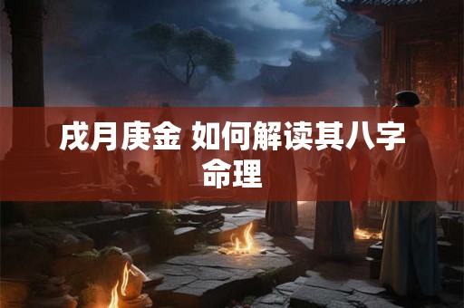 戌月庚金 如何解读其八字命理