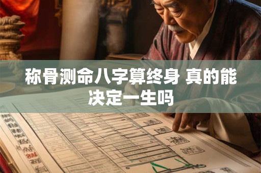 称骨测命八字算终身 真的能决定一生吗