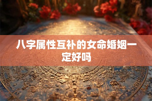 八字属性互补的女命婚姻一定好吗