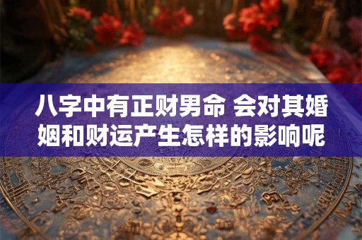 八字中有正财男命 会对其婚姻和财运产生怎样的影响呢