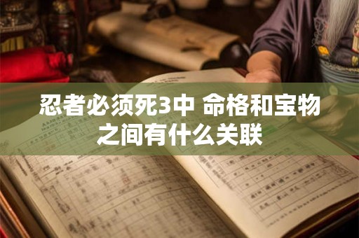 忍者必须死3中 命格和宝物之间有什么关联