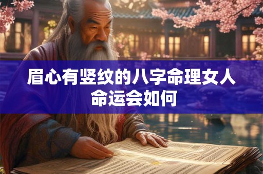 眉心有竖纹的八字命理女人 命运会如何
