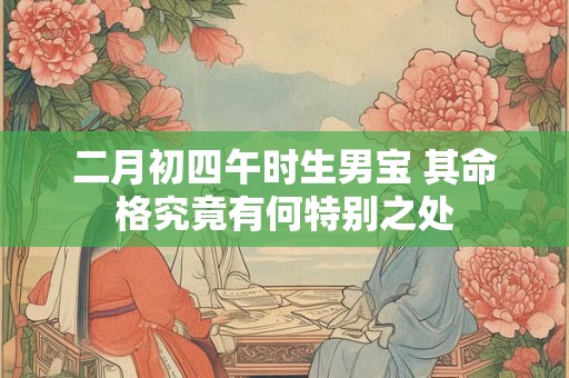 二月初四午时生男宝 其命格究竟有何特别之处