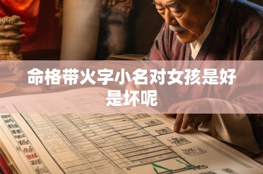 命格带火字小名对女孩是好是坏呢