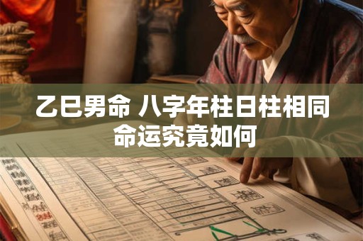乙巳男命 八字年柱日柱相同 命运究竟如何 乙巳男命 八字年柱日柱相同 命运究竟如何