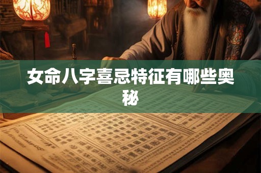 女命八字喜忌特征有哪些奥秘