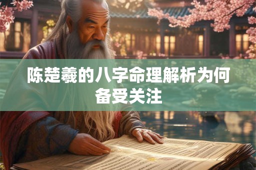 陈楚羲的八字命理解析为何备受关注