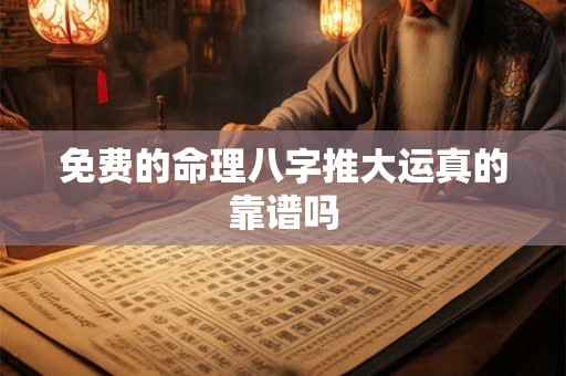 免费的命理八字推大运真的靠谱吗
