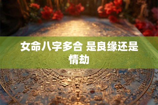 女命八字多合 是良缘还是情劫