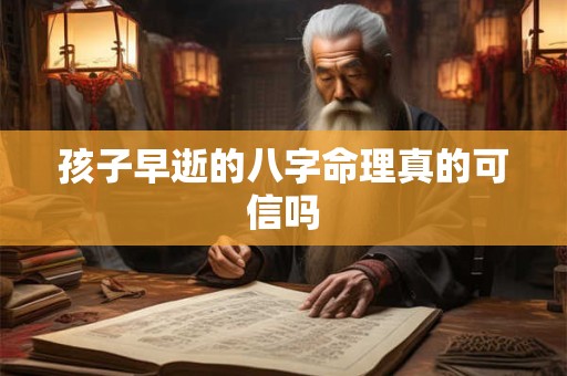 孩子早逝的八字命理真的可信吗