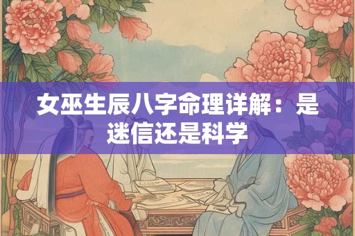 女巫生辰八字命理详解:是迷信还是科学 女巫生辰八字命理详解:是迷信还是科学