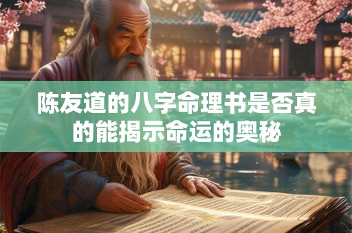 陈友道的八字命理书是否真的能揭示命运的奥秘