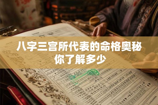 八字三宫所代表的命格奥秘 你了解多少