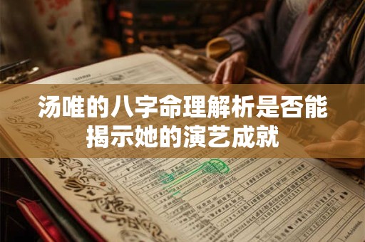 汤唯的八字命理解析是否能揭示她的演艺成就