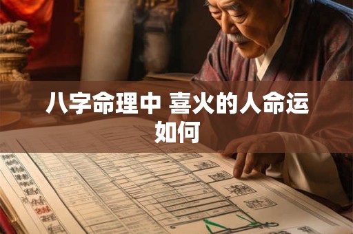 八字命理中 喜火的人命运如何
