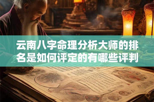 云南八字命理分析大师的排名是如何评定的有哪些评判标准