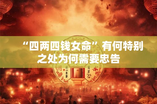 “四两四钱女命”有何特别之处为何需要忠告