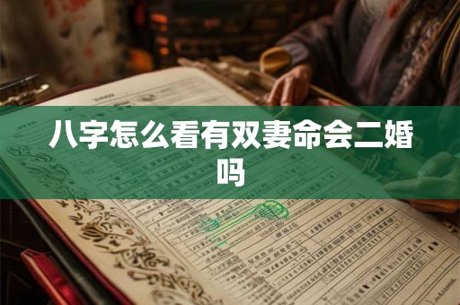 八字怎么看有双妻命会二婚吗