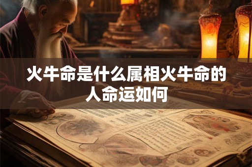 火牛命是什么属相火牛命的人命运如何