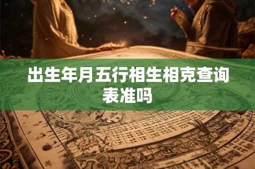 出生年月五行相生相克查询表准吗