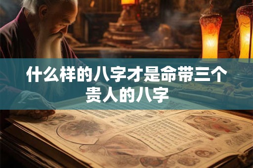 什么样的八字才是命带三个贵人的八字