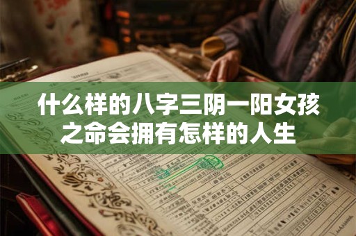 什么样的八字三阴一阳女孩之命会拥有怎样的人生