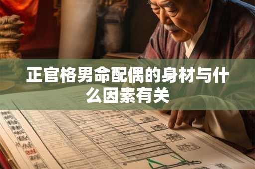 正官格男命配偶的身材与什么因素有关