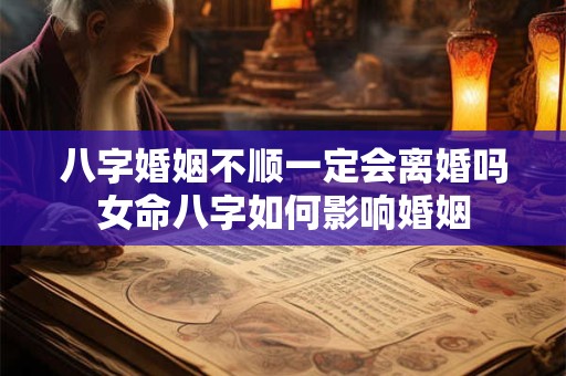 八字婚姻不顺一定会离婚吗女命八字如何影响婚姻