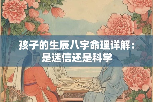 孩子的生辰八字命理详解：是迷信还是科学
