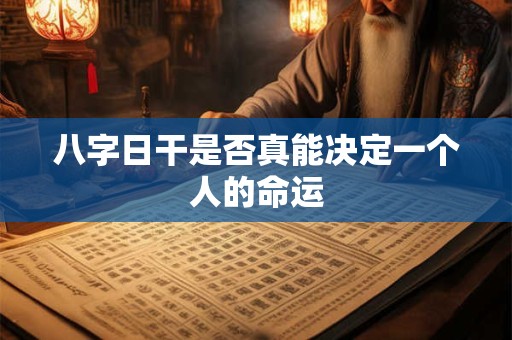 八字日干是否真能决定一个人的命运