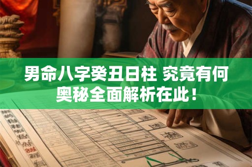 男命八字癸丑日柱 究竟有何奥秘全面解析在此！