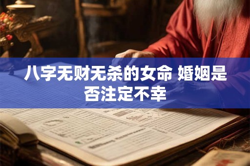 八字无财无杀的女命 婚姻是否注定不幸