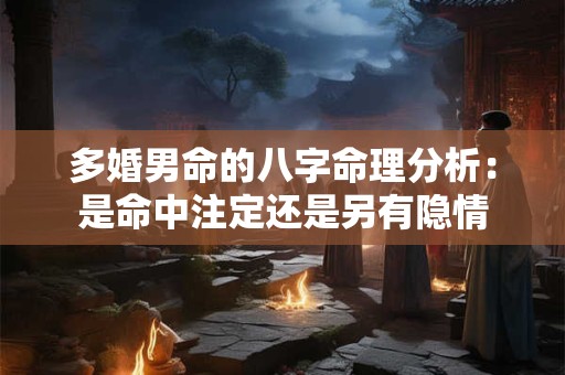 多婚男命的八字命理分析：是命中注定还是另有隐情