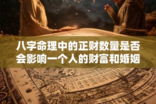 八字命理中的正财数量是否会影响一个人的财富和婚姻状况