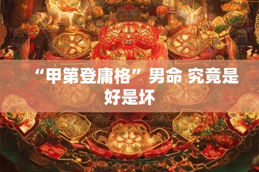 “甲第登庸格”男命 究竟是好是坏